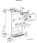 CABINET PARTS Diagram and Parts List for MTX24GASKRWH  General Electric Refrigerator