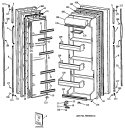 Section Diagram and Parts List for MSX20EASBAD  General Electric Refrigerator