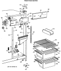 FRESH FOOD SECTION Diagram and Parts List for MSX20EASBAD  General Electric Refrigerator