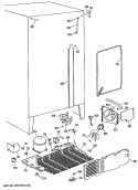 Section Diagram and Parts List for MSX22BRSBWH  General Electric Refrigerator