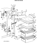 FRESH FOOD SECTION Diagram and Parts List for MSX22GRSBAD  General Electric Refrigerator
