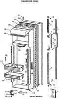 FRESH FOOD DOOR Diagram and Parts List for MSX27DRSBAD  General Electric Refrigerator