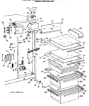 FRESH FOOD SECTION Diagram and Parts List for MSX27DRSBAD  General Electric Refrigerator