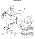 FRESH FOOD SECTION Diagram and Parts List for MSX22GASMAD  General Electric Refrigerator