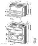 Section Diagram and Parts List for MTX16CYSFRAD  General Electric Refrigerator