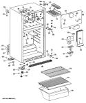 Section Diagram and Parts List for MTX16CYSFRAD  General Electric Refrigerator