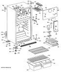 Section Diagram and Parts List for MTE14EASJRWH  General Electric Refrigerator