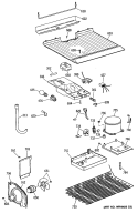 Section Diagram and Parts List for MTE14EASJRWH  General Electric Refrigerator