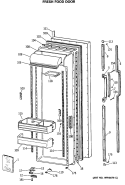 FRESH FOOD DOOR Diagram and Parts List for MSX27DRSMWH  General Electric Refrigerator