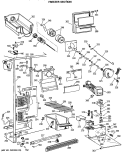 FREEZER SECTION Diagram and Parts List for MSX27DRSMWH  General Electric Refrigerator