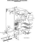 FREEZER SECTION Diagram and Parts List for MRSC20BASMAD  General Electric Refrigerator