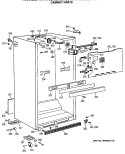 CABINET PARTS Diagram and Parts List for MTH18EASMRAD  General Electric Refrigerator