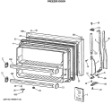 FREEZER DOOR Diagram and Parts List for MTH21GASRRWH  General Electric Refrigerator