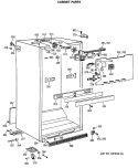 CABINET PARTS Diagram and Parts List for MTH21GASRRWH  General Electric Refrigerator