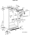 CABINET PARTS Diagram and Parts List for MTX18BASGRWH  General Electric Refrigerator