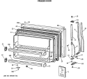 FREEZER DOOR Diagram and Parts List for MTX18LASGRWH  General Electric Refrigerator