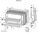 FREEZER DOOR Diagram and Parts List for MTX21EASSRWH  General Electric Refrigerator