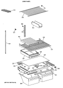 SHELF PARTS Diagram and Parts List for MTX21EASSRWH  General Electric Refrigerator