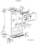 CABINET PARTS Diagram and Parts List for MTE18EASTRWH  General Electric Refrigerator
