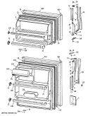Section Diagram and Parts List for MTE16EATDRWH  General Electric Refrigerator