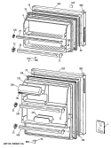 Section Diagram and Parts List for MTX14EYTDRWH  General Electric Refrigerator