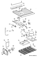 Section Diagram and Parts List for MTX14EYTDRWH  General Electric Refrigerator