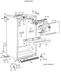 CABINET PARTS Diagram and Parts List for MTX18EASWRWH  General Electric Refrigerator