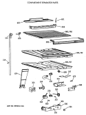 COMPARTMENT SEPARATOR PARTS Diagram and Parts List for MTX21BAXBRAD  General Electric Refrigerator