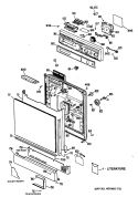 Section Diagram and Parts List for PSD430X-66WW  General Electric Dishwasher
