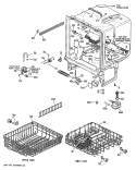 Section Diagram and Parts List for PSD430X-66WW  General Electric Dishwasher