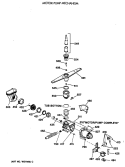 MOTOR - PUMP MECHANISM Diagram and Parts List for PSD430X-66WW  General Electric Dishwasher