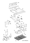 Section Diagram and Parts List for MTX14LYXKRWH  General Electric Refrigerator