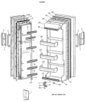 DOORS Diagram and Parts List for MRSC20BAXAAD  General Electric Refrigerator