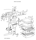 FRESH FOOD SECTION Diagram and Parts List for MSK22GAXAAD  General Electric Refrigerator