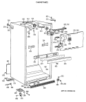 CABINET PARTS Diagram and Parts List for MTX18EAXARWH  General Electric Refrigerator