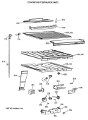 COMPARTMENT SEPARATOR PARTS Diagram and Parts List for MTX18EAXARWH  General Electric Refrigerator