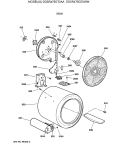 DRUM Diagram and Parts List for DDSR475GT0AA  General Electric Dryer