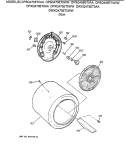 DRUM Diagram and Parts List for DPXQ473ET0AA  General Electric Dryer