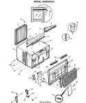 Section Diagram and Parts List for AEM09AAV1  General Electric Air Conditioner