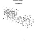 OVEN DOOR SECTION Diagram and Parts List for JBP15GIV1WH  General Electric Range