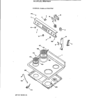 CONTROL PANEL & COOKTOP Diagram and Parts List for JBS27GV3  General Electric Range