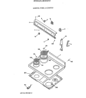 CONTROL PANEL & COOKTOP Diagram and Parts List for JBS03GV2  General Electric Range