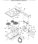 COOKTOP Diagram and Parts List for JCP350BV1BB  General Electric Cooktop
