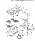 Part Location Diagram of WB23K5053 GE Halogen Element Control