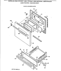 DOOR & DRAWER PARTS Diagram and Parts List for JGBC17EV4AD  General Electric Range