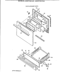 DOOR & DRAWER PARTS Diagram and Parts List for JGBS21SEV3WH  General Electric Range