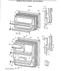 DOORS Diagram and Parts List for TBG14DAZBRWH  General Electric Refrigerator