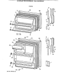 DOORS Diagram and Parts List for TBG14SAZBRWH  General Electric Refrigerator