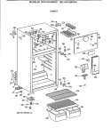 CABINET Diagram and Parts List for TBG14SAZBRWH  General Electric Refrigerator