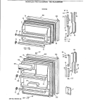 DOORS Diagram and Parts List for TBG16JAZBRAD  General Electric Refrigerator